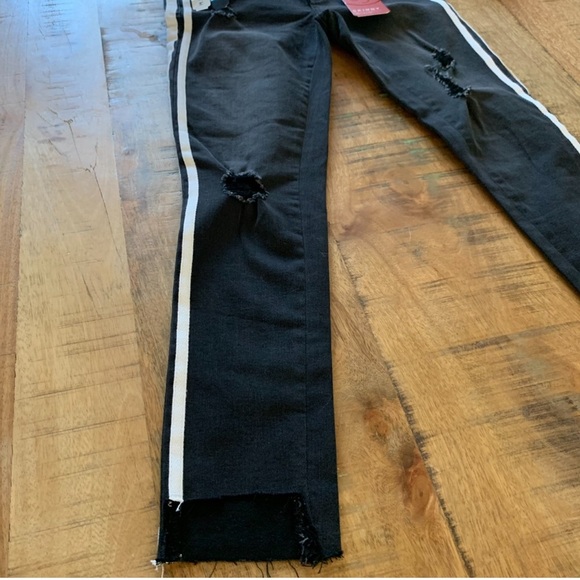 BOOMBOOM Jeans Trending Ankle Details Black Raw Hem High Rise Skinny Jeans Sz 5 - Picture 15 of 16